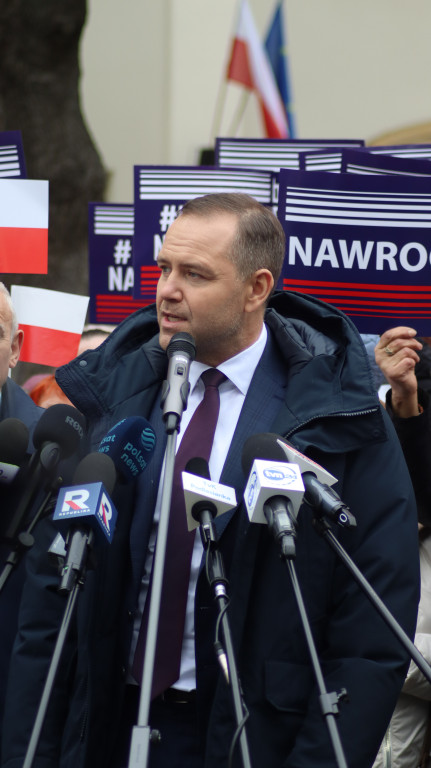 Karol Nawrocki w Węgrowie