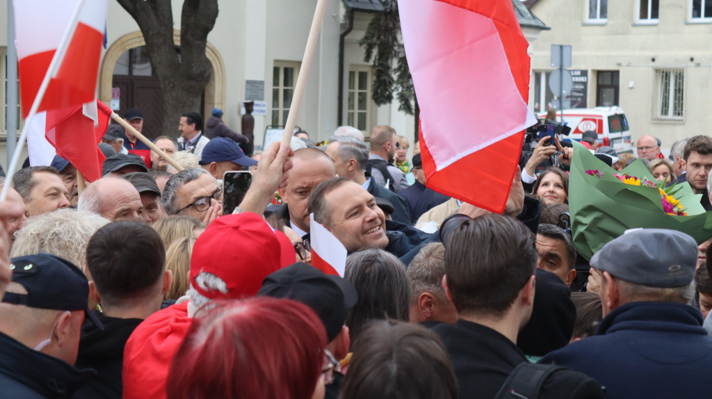 Karol Nawrocki w Węgrowie
