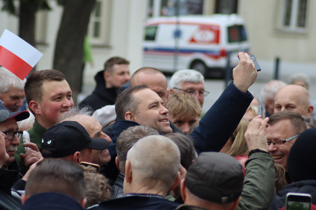 Karol Nawrocki w Węgrowie
