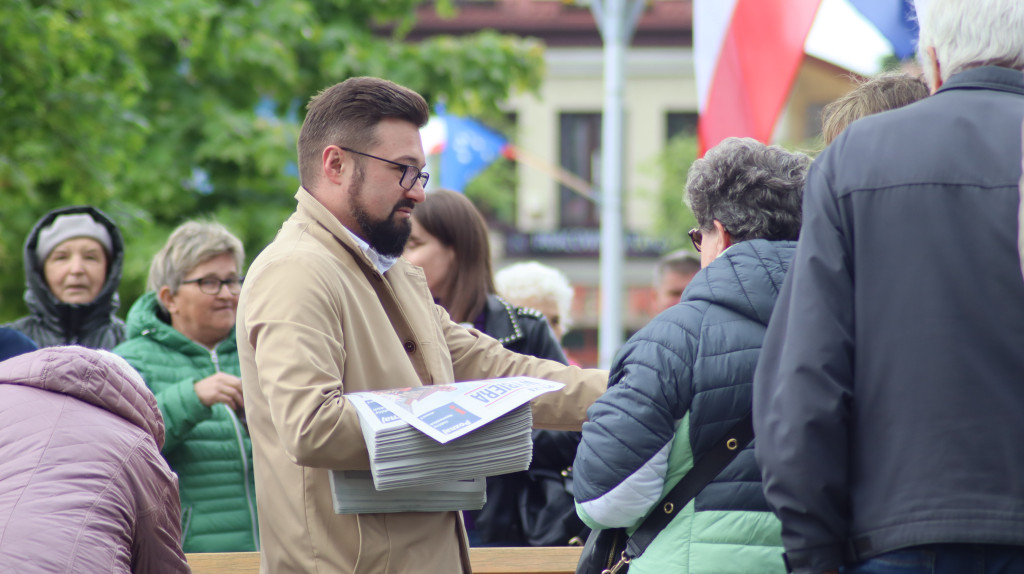Karol Nawrocki w Węgrowie