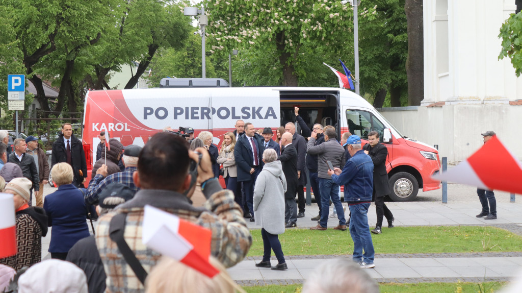 Karol Nawrocki w Węgrowie