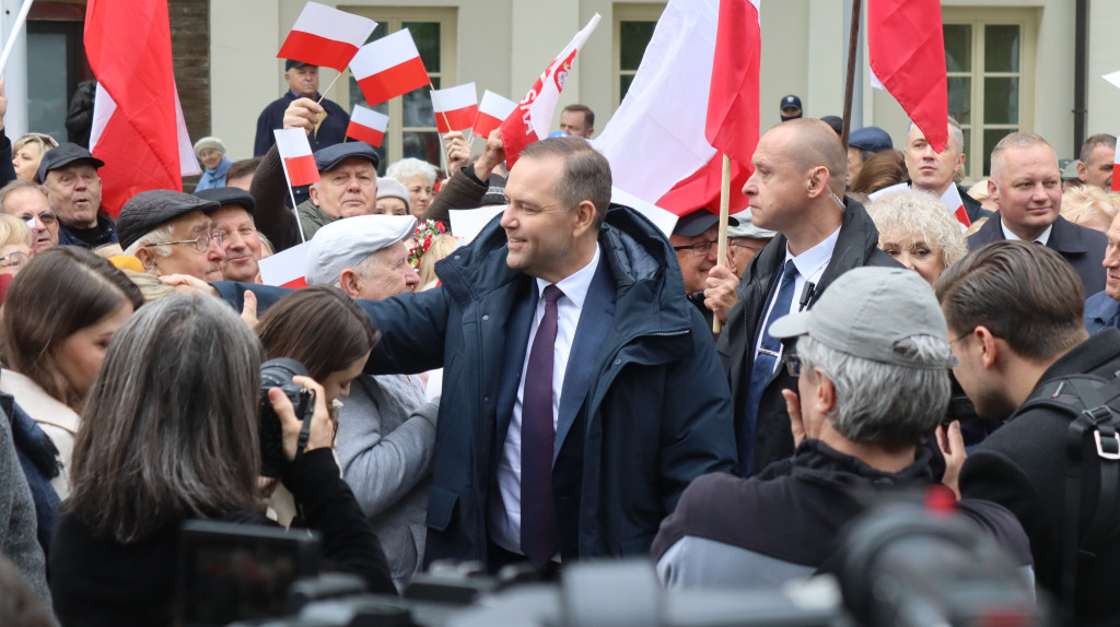 Karol Nawrocki w Węgrowie