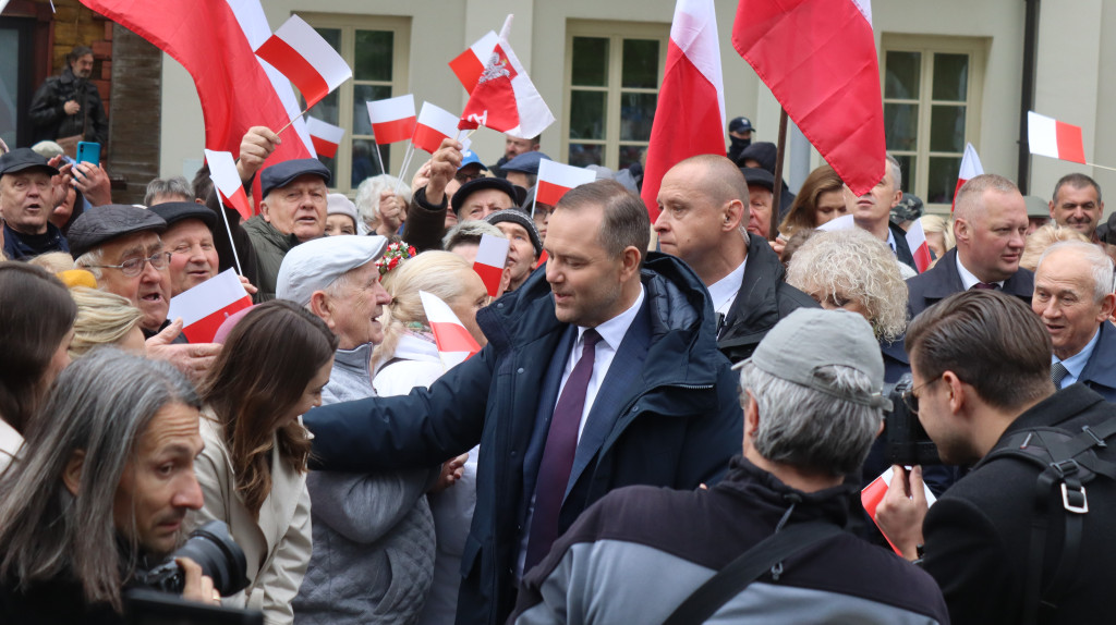 Karol Nawrocki w Węgrowie