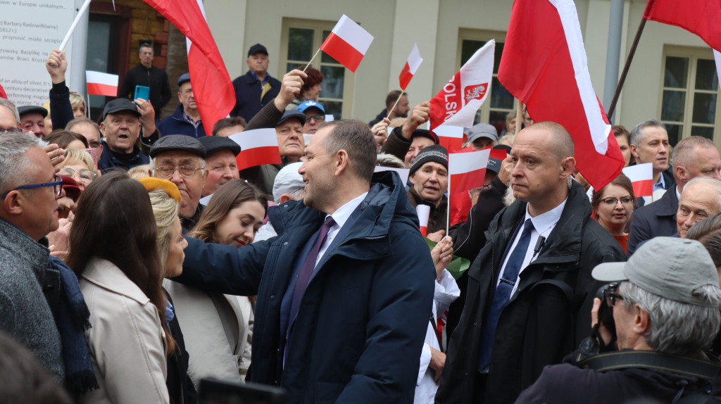 Karol Nawrocki w Węgrowie