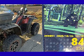 Zbyt szybka jazda quadem zakończyła się mandatem-12455