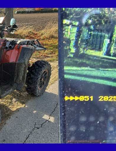 Zbyt szybka jazda quadem zakończyła się mandatem-12455