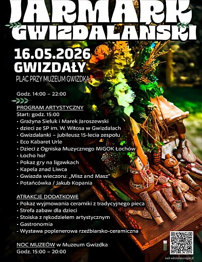 Jarmark Gwizdalański już w sobotę. Muzyka, rękodzieło i Noc Muzeów w Gwizdałach