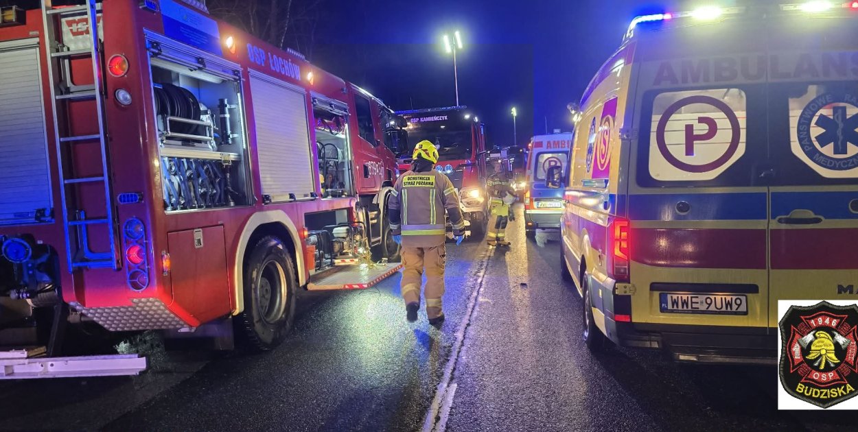 Wypadek autobusu w Kamieńczyku. 10 osób rannych